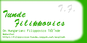 tunde filippovics business card